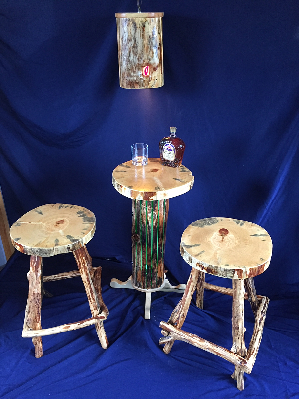 Table and Chairs with Drop Log