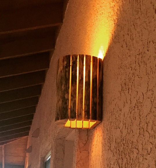 Sconce Log -Interior or Exterior